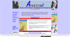 Desktop Screenshot of aperturapsicoanalisis.com
